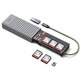 UGREEN USB C SD Kartenleser USB-C/A zu 2X SD + TF mit Speicherbox (6*SD+4*TF+SIM*1)– Inkl. Adapter & PIN für Fotografen