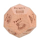 Generisch Date Night Würfel für Paare Essen – Holz | Abendessen-Ideenwürfel, Entscheidungswürfel | Lustige Dating-zum, Jahrestags-Holzgeschenke Sie und Ihn
