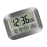 GKYQVE LED Digitale Uhr Features Temperatur Auto Time Sync 8 Sprache Wochentag Home Office Multifunktion Radio Kontrollierte Uhr Mehrsprachige Wochentag