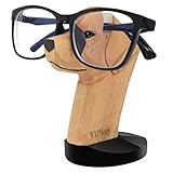 VIPbuy Handgemachte Form Holzschnitzbrille Brillenhalter Ständer Sonnenbrillen Präsentationsständer Home Office Schreibtischdekoration （Labrador Retriever）