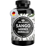 Sango Meereskoralle Kapseln - 180 Stück (2 Monate) - hochdosiert mit 660mg Calcium & 330mg Magnesium (2:1 Verhältnis) - Laborgeprüft, hoch bioverfügbar, in Deutschland produziert