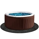 SAVITA 200cm Whirlpool Matte, Whirlpool Schutzmatte Rund Wasserabsorbierend rutschfest Whirlpool Schutzmatte für Draußen Drinnen Spa Pool-Schutzmatte Schützt Whirlpools vor Abnutzung