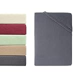 Hometex Premium Textiles Winterflausch Spannbettlaken | Spannbetttuch Teddyflausch 80% Baumwolle & 20% Mikrofaser | Oeko-TEX®Standard 100 - In vielen Größen und Farben | 90-100 x 200 cm Anthrazit