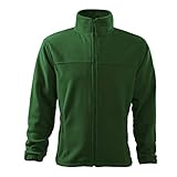 DELUNO Grün Herren Outdoor Fleecejacke - Premium Nagelneu - Neu - Rot Blau Grau Weis (501-L-Flaschengrün)