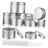 KALLORY 1 Satz Aluminium leer Doch Docht Kerzenbehälter Zinn leer zum Basteln leeres Kerzenglas Kerzenkinder Dose aus Aluminiumblech Kerzendosen leere Aluminiumgläser Aluminium legierung