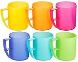 Kigima Trinkbecher Rainbow mit Henkel 0,3l 6er Set extra...