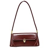 zhongningyifeng Kleine Clutch Umhängetasche für Damen Leder Mini Tote Handtasche Geldbörse mit Schnallenverschluss