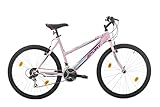 BIKE SPORT LIVE ACTIVE 26 Zoll Bikesport Adventure Mädchenfahrrad Damen Fahrrad Mountainbike, Shimano 18 Gang (Weiß Rosa)