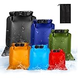 Gicctyble Dry Bag Set 6-teilig, wasserdichter Beutel 1,5/2,5/3/3,5/5/8L, Wasserdichter Packsack Tasche für Reisen, Rafting, Camping, Schwimmen, Angeln & Kajak
