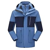 Wasserdichte Jacke für Damen und Herren, Unisex, warme Windbreaker-Jacken mit Kapuze, verdickt, atmungsaktiv, lässiger Regenmantel, Outdoor-Sport, Wandern, Skifahren, Outfit, Klettern, Trekking,