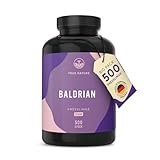 Baldrian Presslinge - 500 Baldrianwurzel Tabletten - 1000mg pro Tagesdosis (Valeriana officinalis) - 8 Monate Vorrat - Vegan, ohne künstliche Zusätze - Deutsche Produktion - TRUE NATURE