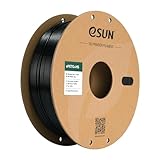 eSUN PETG Filament 1.75mm, PETG+HS Hochgeschwindigkeits 3D Drucker Filament, Maßgenauigkeit +/- 0.03mm, 1KG Spule (2.2 LBS) Schnelligkeit PETG für 3D High Speed Drucker,Einfarbig Schwarz