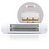Babyruf BS 50 Heizstrahler Baby | 600 Watt | Wickeltisch Heizstrahler | Abschaltautomatik | Baby Wärmelampe | Wickeltischstrahler | Wärmelampe Baby | Wärmestrahler Baby | Einfache Wandmontage | Weiß