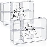 com-four® 2X Aufbewahrungsbox für Tee und Teebeutel -...