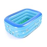 JYCRA Baby aufblasbare Badewanne, Zusammenklappbar Pool, Dicker Langlebig Baby Schwimmbad Tragbar Reise Becken Dusche für Baby und Kinder, PVC, Blau, 120x70x35cm…