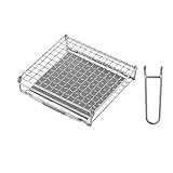 Campingmoon Camping-Toaster für Campingkocher, Gasgrill und Outdoor-Kochen schwarz Mit Anti Scalding Mesh Gabel