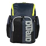 arena Spiky III Schwimm Rucksack 45, Freizeit- und Sportrucksack aus Wasserabweisendem Material, Gepolsterte Schulterpartie, Schulrucksack, 45 Liter