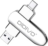 DIDIVO USB C Stick 512GB USB C Flash Laufwerk 2 in 1 USB 3.0 Typ C Speicherstick OTG USB Stick Pen-Laufwerk Externer Speicher für USB-C-Smartphones, Tablets, Neues MacBook, Laptops,PC (512GB, Silber)