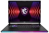 MSI Raider GE78 HX Gaming Laptop, 17,0' QHD+ 240Hz, Intel Core i9 14900HX, NVIDIA GeForce RTX 4080, 32GB DDR5, 2TB SSD, Windows 11 Pro, QWERTZ Tastatur, 14VHG-672, Schwarz