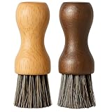 Tiegelbürste aus feinem Rosshaar,Premium Schuhbürste zum Auftragen von Schuhcreme und Wachs,Professionelle Schuhpflege Bürste für effektives Polieren,Einzeln oder im 2er Set