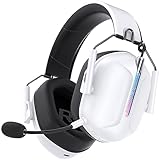 Gaming Headset, 2,4GHz Gaming Kopfhörer kabellos für PC/PS5/PS4/Switch, Wireless Headset Bluetooth 5.2 mit Mikrofo Geräuschunterdrückendes, 40H+ Akkulaufzeit. Wired headset 3.5mm für Xbox Series