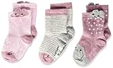 Camano Baby-Unisex Socken 1106007, (Chalk Pink Melange 4300), 15-18, 3er Pack