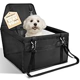 CIMOYBAI Extra Stabiler Hunde Autositz für Auto Rücksitz, Oxford Atmungsaktiv Waschbare Hundeautositz für Kleine bis Mittlere Hunde, Faltbar für Rückbank (Schwarz)