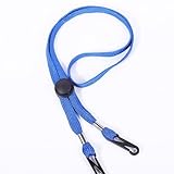 Zanthicia 10 Stück Gesichtsabdeckungs Lanyards, verstellbar, Anti Lost Anti Drop Hängeband, mehrfarbige Gesichtsabdeckungen, Seile, Schleierhalter, Hellblau