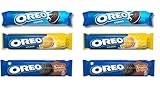 OREO Mix Doppelkeks – 6 x 154 g (Gesamt 924 g) – Original, Golden & Choco Brownie – Keksrollen Vorratspack für Snacks, Kaffee & Dessert, knusprige Kekse mit Cremefüllung