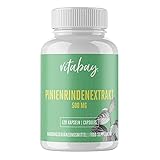 Vitabay Pinienrindenextrakt 500mg mit 95% OPC • 120 Kapseln • Hochdosiert • Bioverfügbar • Laborgeprüft • Gluten- und fruktosefrei • Made in Germany •