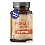 Bromelain Kapseln -3600 F.I.P – 550 mg pro Kapsel - 120 Kapseln – Enzyme aus Ananas - Bromelain hochdosiert - Vegan