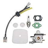 Beehive Filter Carburetor C1U-K54A Air Filter Fuel line Spark Plug kit for 2-Cycle Mantis 7222 7222E 7222M 7225 7230 7234 7240 7920 7924 Tiller / Cultivator