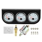 Universal Auto Dreifachmessgerät Kit Wassertemperatur + Volt + Öldruckmesser 52 Mm Instrument für 12 V Auto Boot LKW