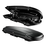 Autodachbox VDP Xtreme 400 - Schwarze Dachbox 400 Liter | Universal Dachkoffer für Reise & Camping | VDP Dachbox, Dachkoffer Auto, Sicher & Abschließbar
