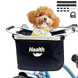 Lenkerkorb Taschen,Faltbar Fahrrad vorne Korb, Easy Install Abnehmbare FahrradkorbTasche für Kleiner Hund-Einkaufen-Reisen-Picknick, mit Lenkeradapter
