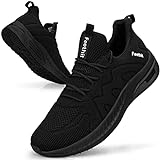 Feethit Sneaker Herren Schuhe Sportschuhe Laufschuhe Turnschuhe Tennis Fitness Jogging Walkingschuhe Leichtgewichts Atmungsaktiv Freizeit Straßenlaufschuhe Schlüpfen Schwarz 42 EU