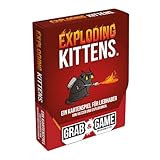 Exploding Kittens, Exploding Kittens: Grab & Game, Partyspiel, Kartenspiel, 2-4 Spieler, Ab 7+ Jahren, 10 Minuten, Deutsch