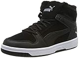 PUMA Rebound Layup Fur SD Jr Sneaker, Black White, 39 EU