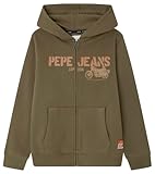 Pepe Jeans Jungen Baxter Kapuzenpullover, Grün (Military Green), 4 Jahre