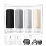 Opret 12 Stück Silikon Reiseflaschen Set, 100ml Reiseflaschen Zum Befüllen Kosmetik Flüssigkeiten, Auslaufsicher Nachfüllbare Leer Reiseset Reisegröße Travel Bottles Behälter Travel Essentials