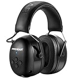 PROHEAR 037 Gehörschutz mit Bluetooth, BT 5.4-Technologie Kopfhörer mit Eingebautem Mikrofon und Lärmreduzierung für Mähen und Lärmintensive Freizeitaktivitäten, SNR 30dB, NRR25dB - Schwarz