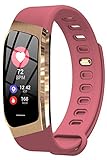 Damen Fitness Armband Uhr mit Herzfrequenz Blutdruck Sport Schlaftracker Schrittzähler Kalorien Wasserdicht Smartwatch Herren Fitnessuhr Damen Schmal Fitnesstracker Aktivitätstracker