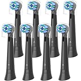 8 Stück iO Aufsteckbürsten Kompatibel mit Oral B iO 3/4/5/6/7/8/9/10 Zahnbürste Elektrische (8 Schwarz, 8 stück (1er Pack))