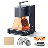 LaserPecker L2 Laser Graviermaschine Handheld mit Rotationswalze, Schneideplatte, Bluetooth Dongle, Absaugungsrohr, Laser Gravur Gerät 60W 600mm/s App Steuerung, für Holz, Papier, Bambus, Stoff