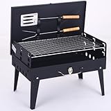 Klappgrill, Camping Mini Grill, TOOSOAR Knister Grill für Camping, Grillpartys, Picknicks, Außenküche & Gartenkochen