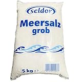 seldor - Original Meersalz grob aus Spanien 5 kg Packung - Grobes 'Sea Salt' naturbelassen ohne Zusätze - Geeignet für Salzmühlen dank grober Körnung - 100% natürliches Salz für Fleisch und Fisch