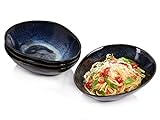 SÄNGER | Pastaschalen Tokio aus Steingut, 4-teiliges Pasta Teller Set, Bowl Schüssel - Erweiterung zum 12 tlg Tafelservice Tokio