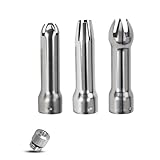 3 Stück Sahnespender-Ersatztüllen,Sahnespender Ersatzteile Set,Sahnespender Ersatztüllen Profi Zubehör,Sahnekapseln,Sahnespender,Für Sahnespender Backwerkzeug Mit Einem Edelstahlsockel Geliefert
