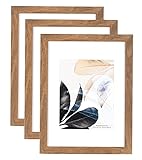 Bilderrahmen A4 | Holzfarbe | Plexiglas | Posterrahmen | Fotorahmen | 3er Set |bilderrahmen a4 bilderrahmen | bilderrahmen 21x30|