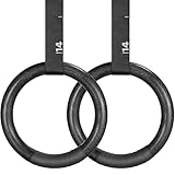 LIFERUN Turnringe Ringe Turnen Gymnastikringe, Olympische Gymnastik Rings mit Griffband, Verstellbaren Buckle Straps und Markierungen, Ringe Training für Full Body Workout (ABS - 28 mm)
